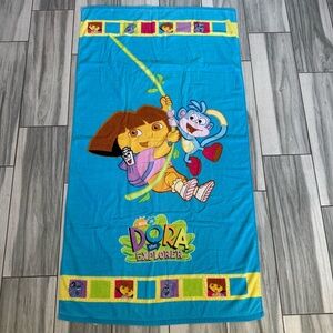 VTG NickJr Dora the Explorer Beach/Bath Towel Turns Into Back Pack Kids 30x55